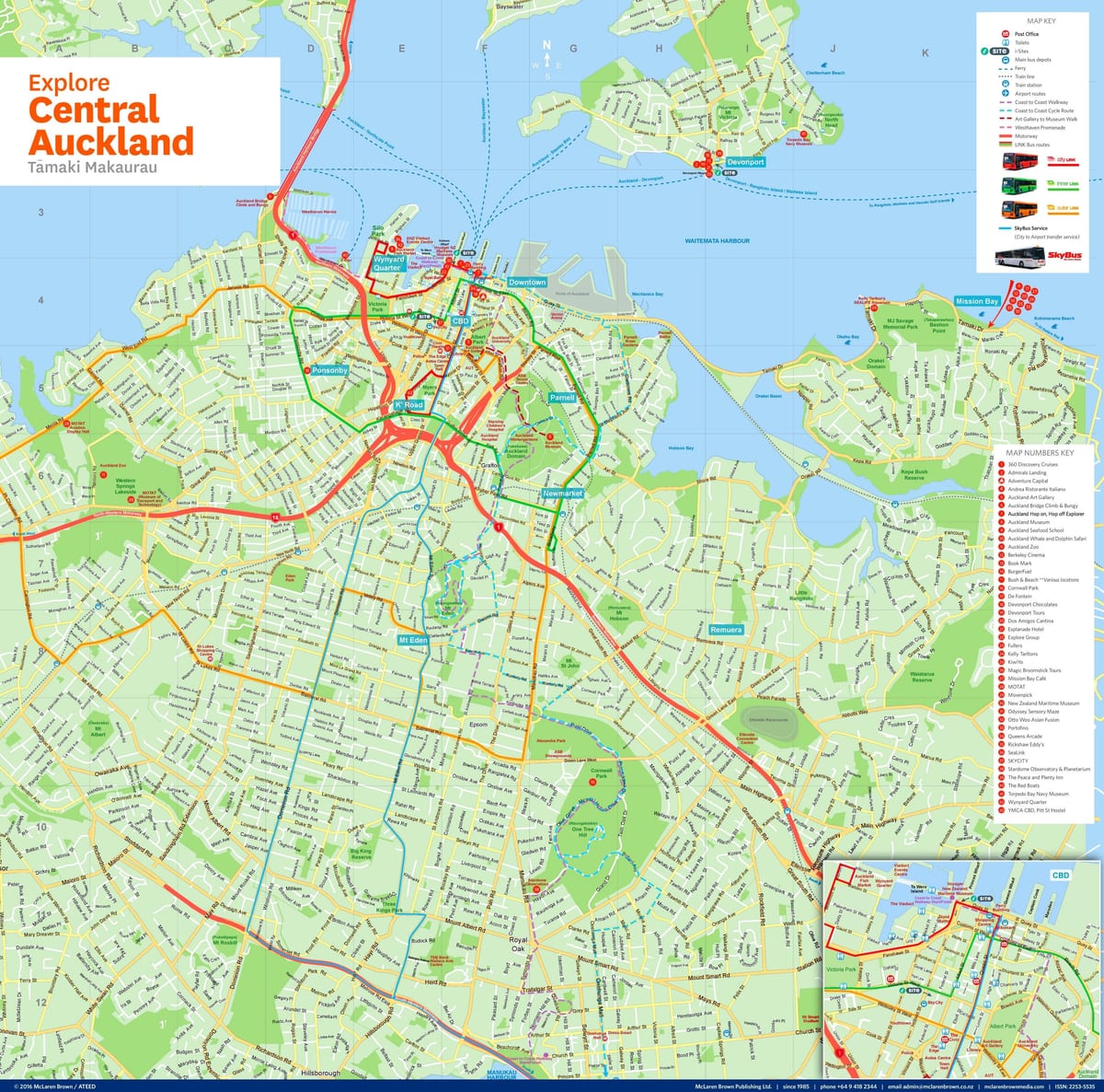 Auckland žemėlapį Naujoji Zelandija