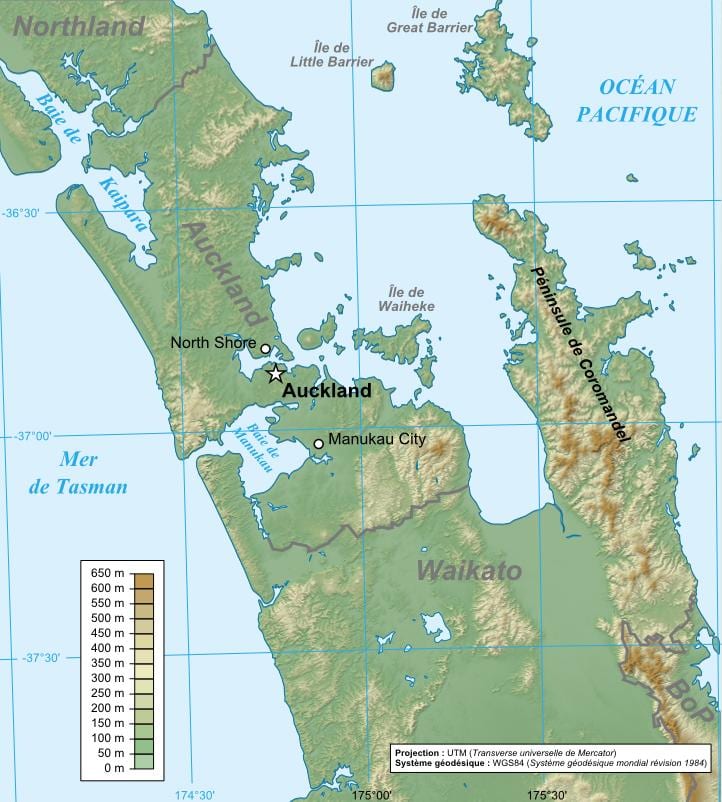 Auckland geologinio žemėlapio