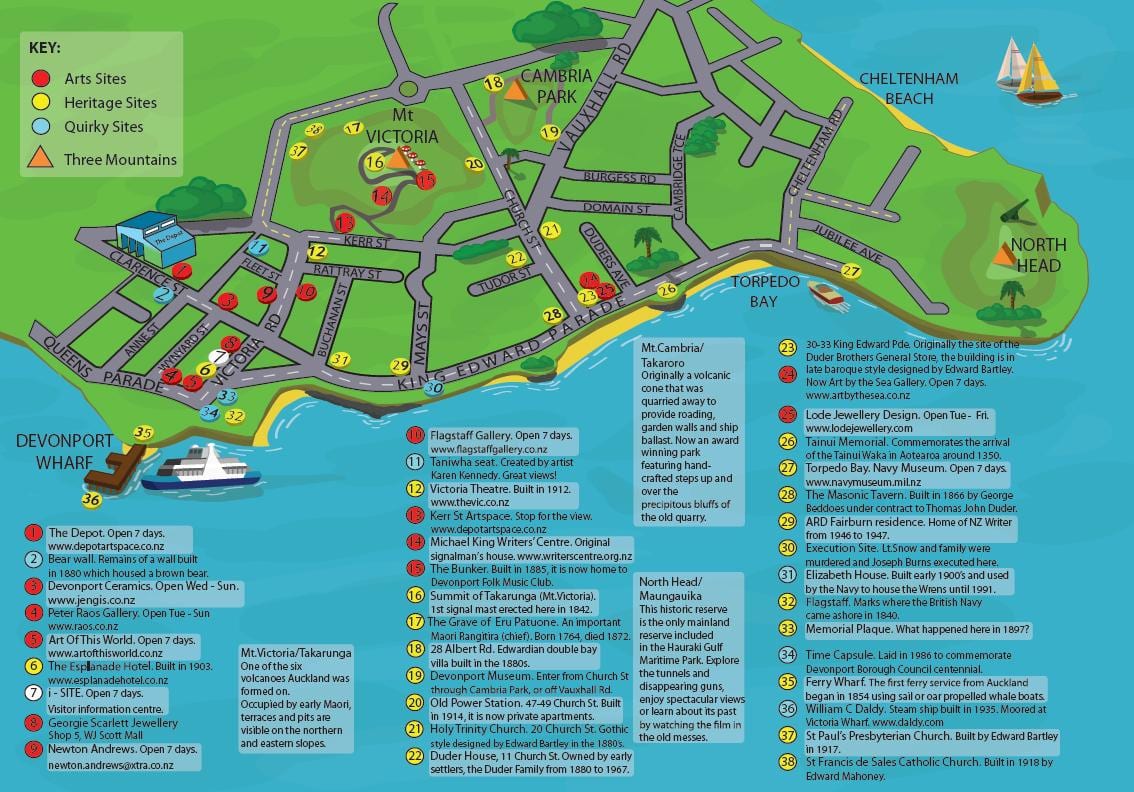 žemėlapis Devonport Oklandas