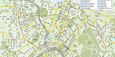 Auckland, Naujoji Zelandija žemėlapyje