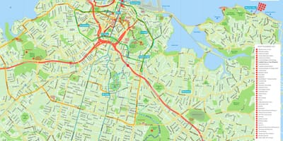 Auckland žemėlapį Naujoji Zelandija