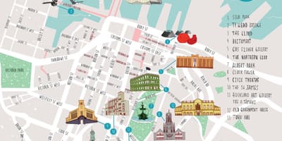 Auckland city vaikšto žemėlapyje