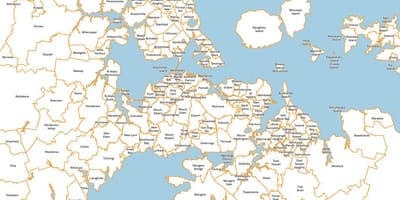 Žemėlapis Auckland priemiesčius