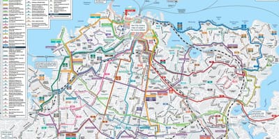 Auckland viešojo transporto žemėlapis