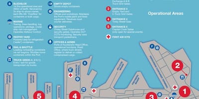 Uosto Auckland žemėlapyje